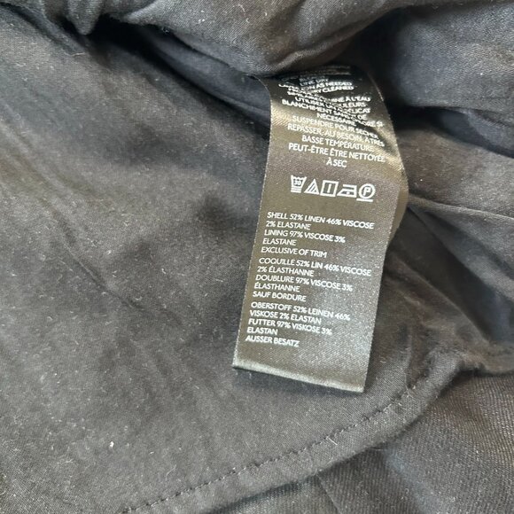 Anthropologie Sleeveless Square Neck Len Button Wrap Midi Dress Black Small - Picture 9 of 10